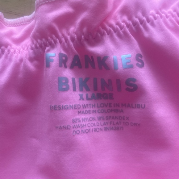 Frankie’s pink eyelet Lisa bikini bottom. XL. 82 % nylon 18% spandex NWT. - Picture 2 of 8